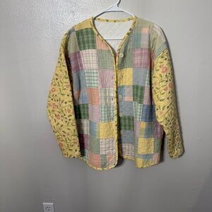 Vintage 90s Y2K granny core quilted jacket